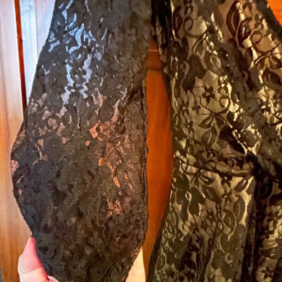 Stunning faux wrap black lace dress - Picture 5 of 8